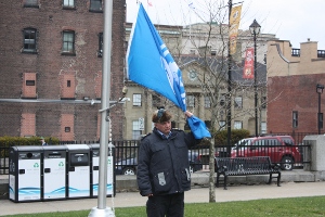 Raising Gaelic Flag